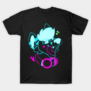 Neon Kjisu Furry Head T-Shirt